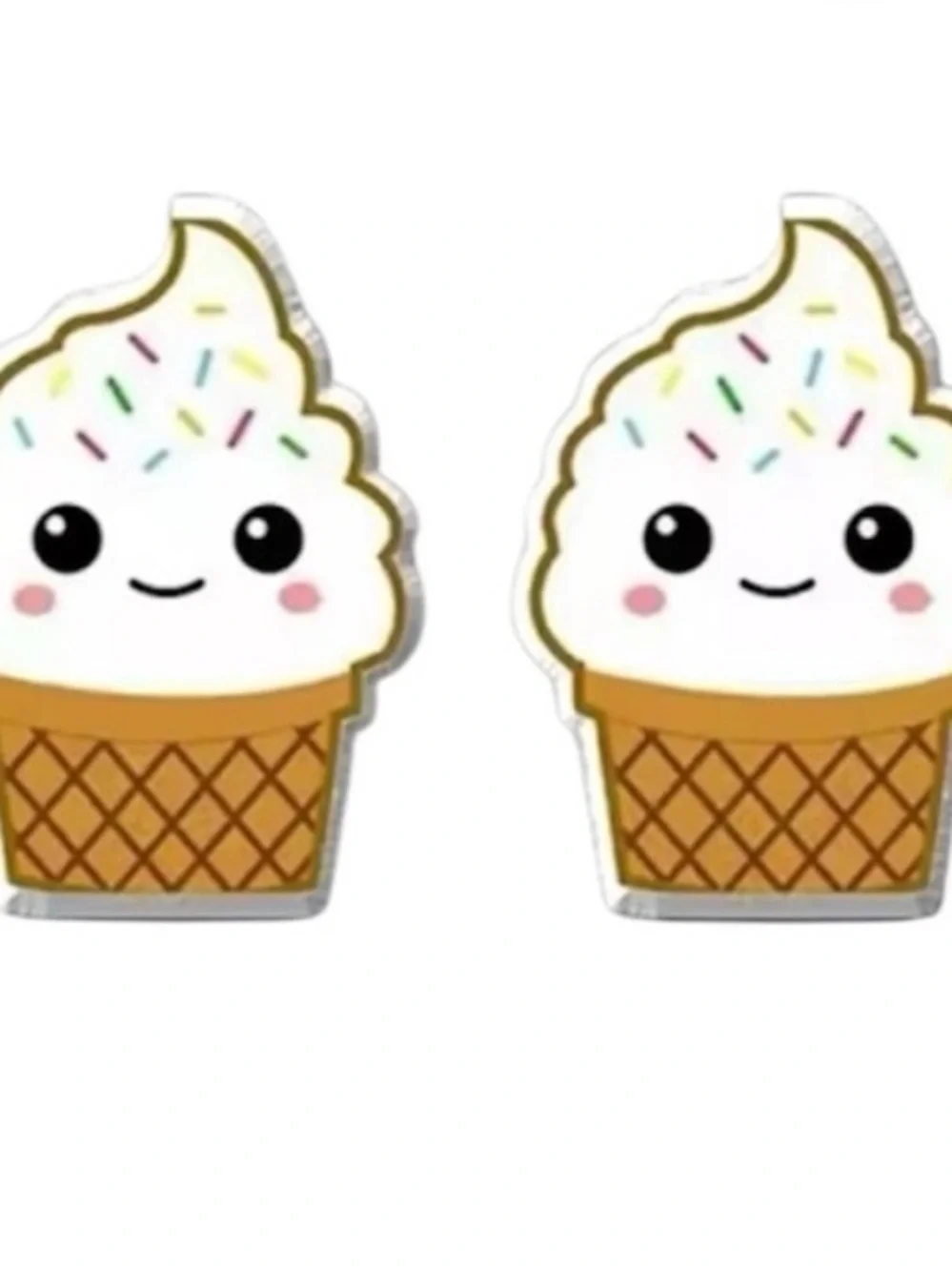 Cute Ice Cream Cone Earrings
